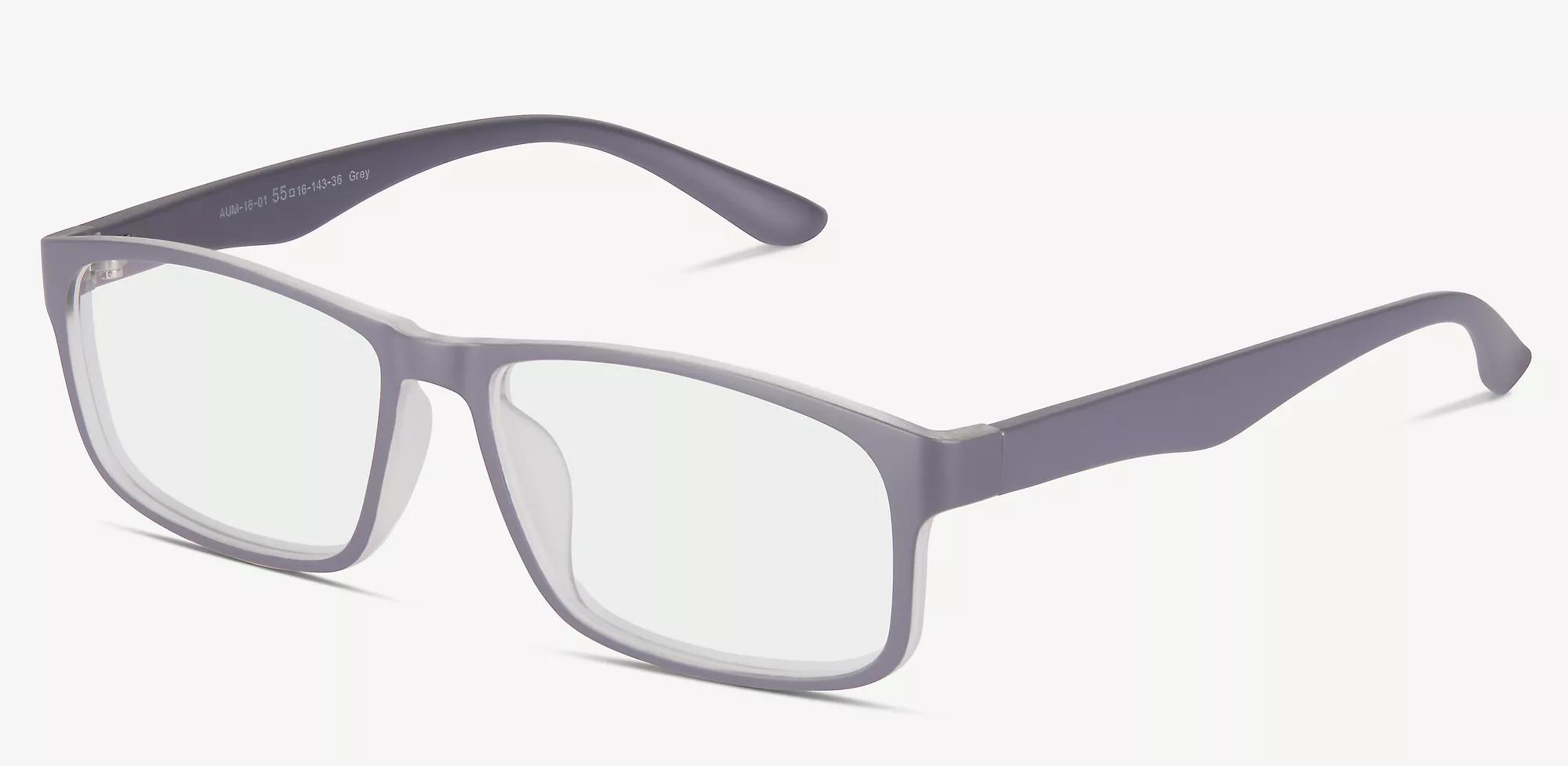 Aura Men's Grey Rectangular Eyeglasses Online & In-store