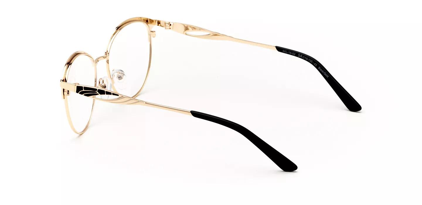 Milan Women's Black/Gold Cat Eye Eyeglasses Online & In Milan Women's Black/Gold Cat Eye Eyeglasses Online & In