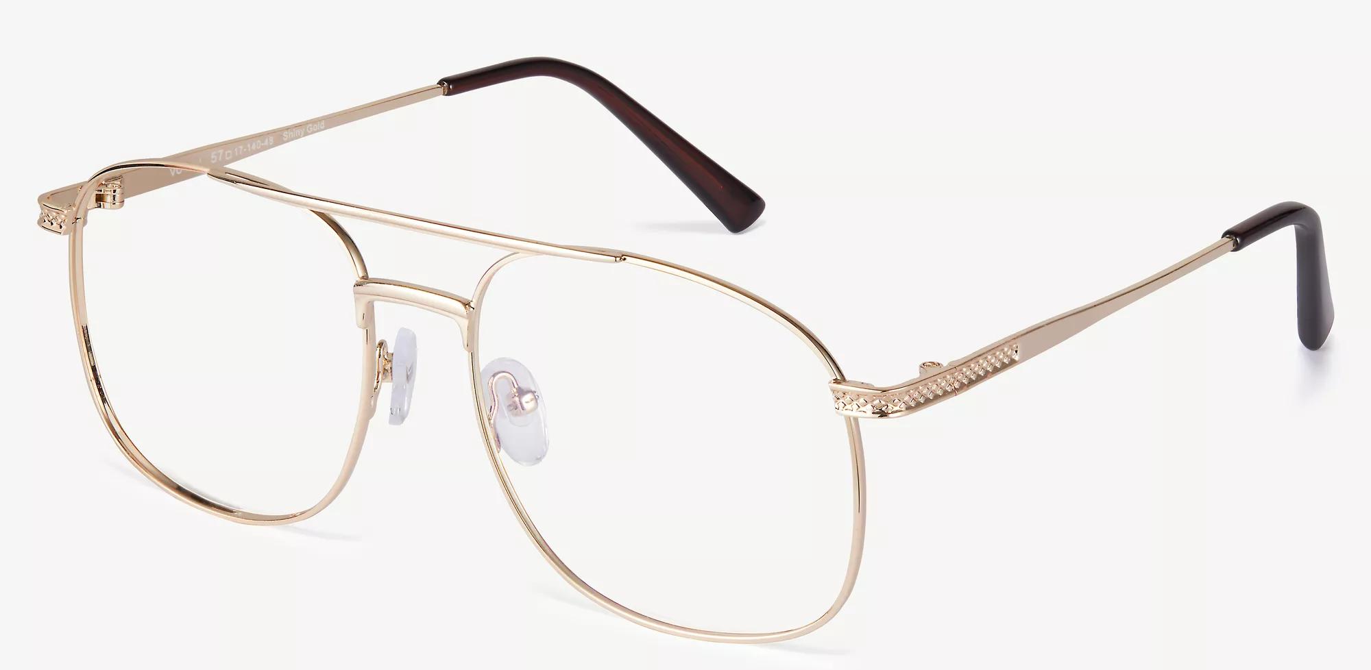 Elements Men s Shiny Gold Double Bar Eyeglasses Online In store Stanton Optical