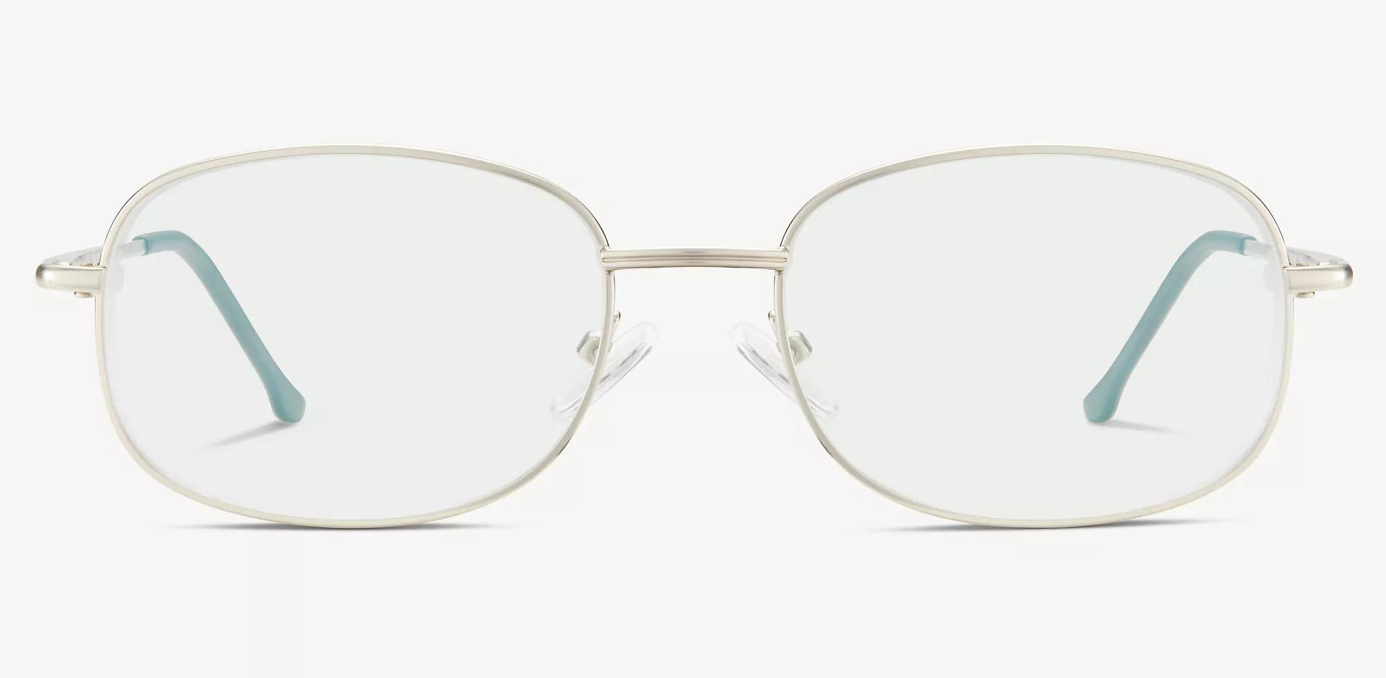 Aura Men's M.Silver Oval Eyeglasses Online & In-store