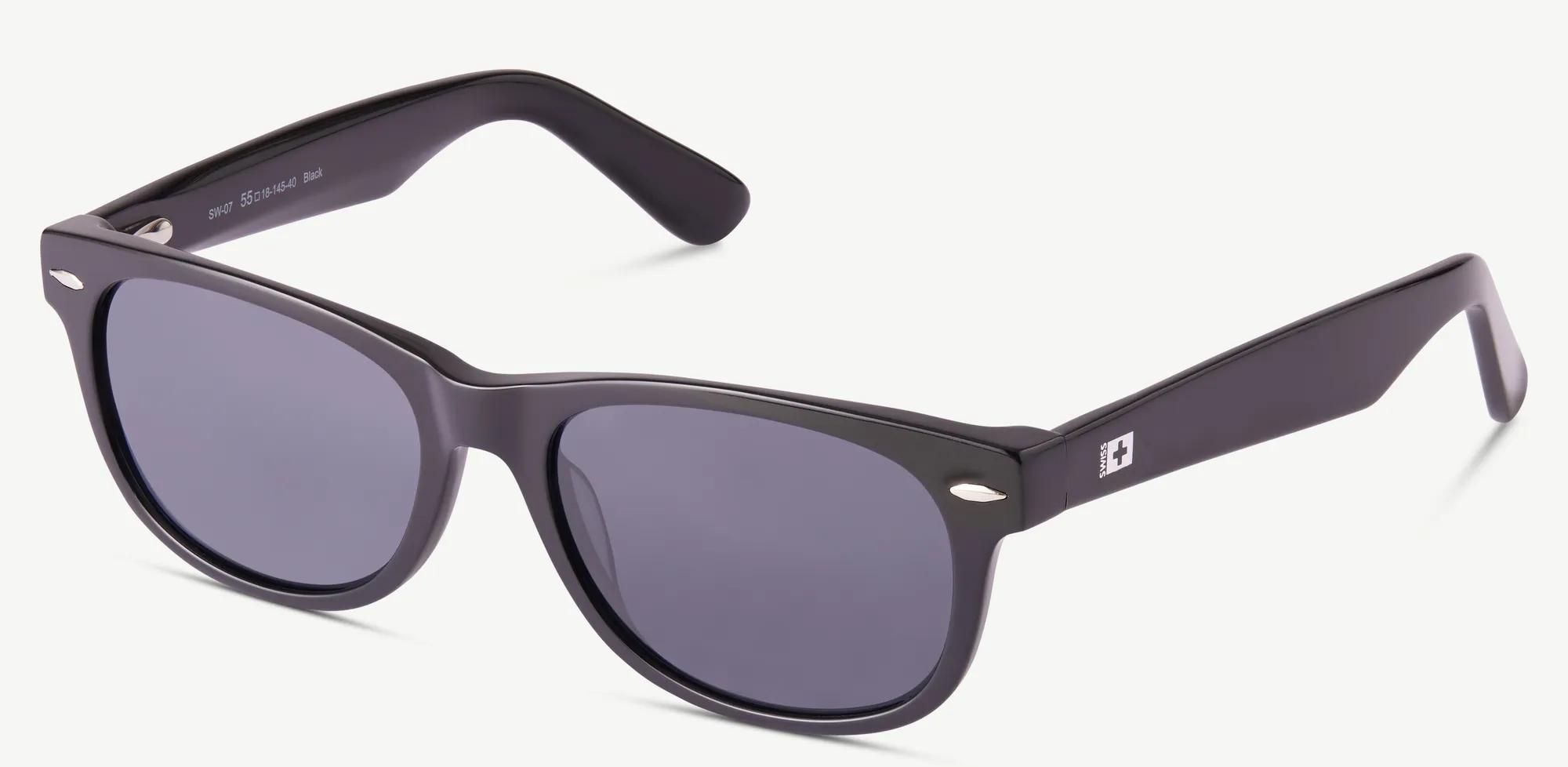 Swiss Unisex's Black Oval Sunglasses Online & In-store