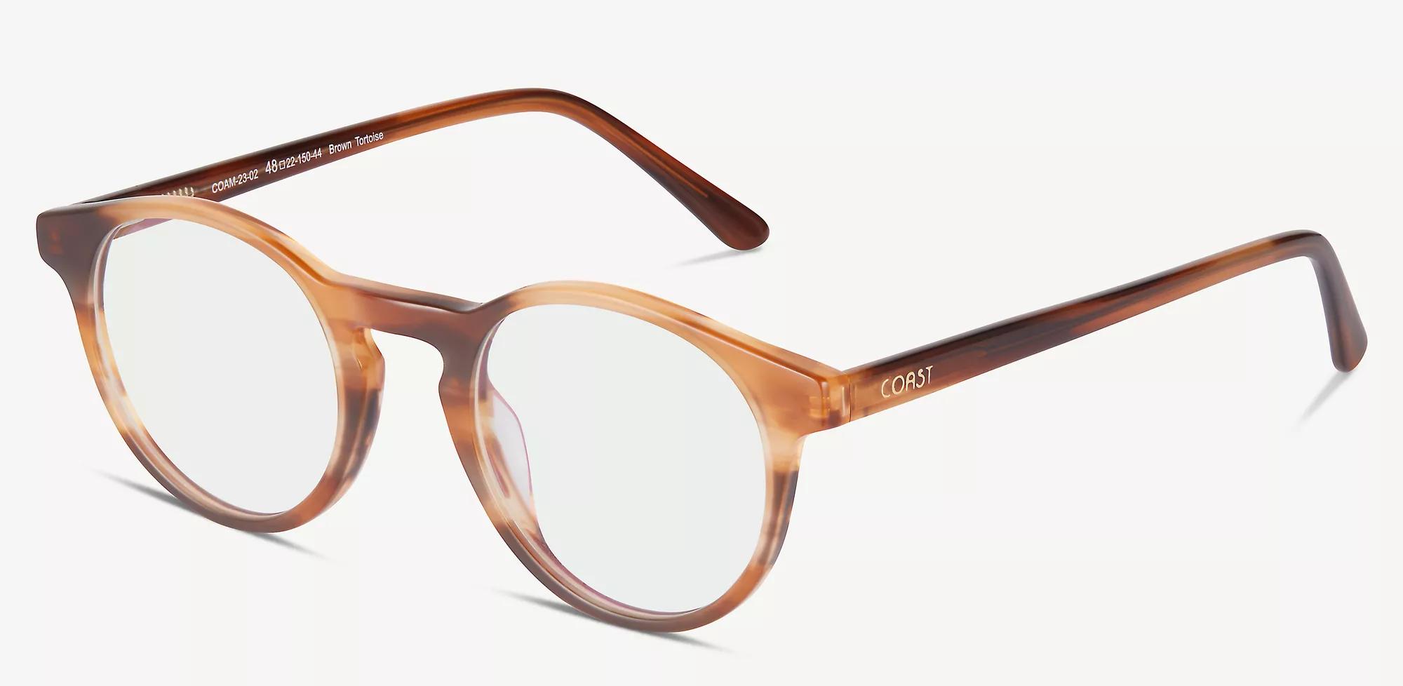 Coast Men's Brown Tortoise Round Eyeglasses Online & In Coast Men's Brown Tortoise Round Eyeglasses Online & In