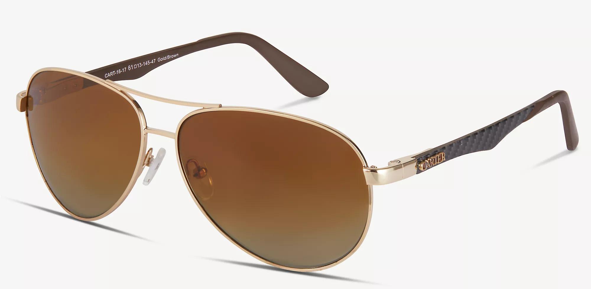 Carter Men s Gold Brown Aviator Sunglasses Online In store Stanton Optical