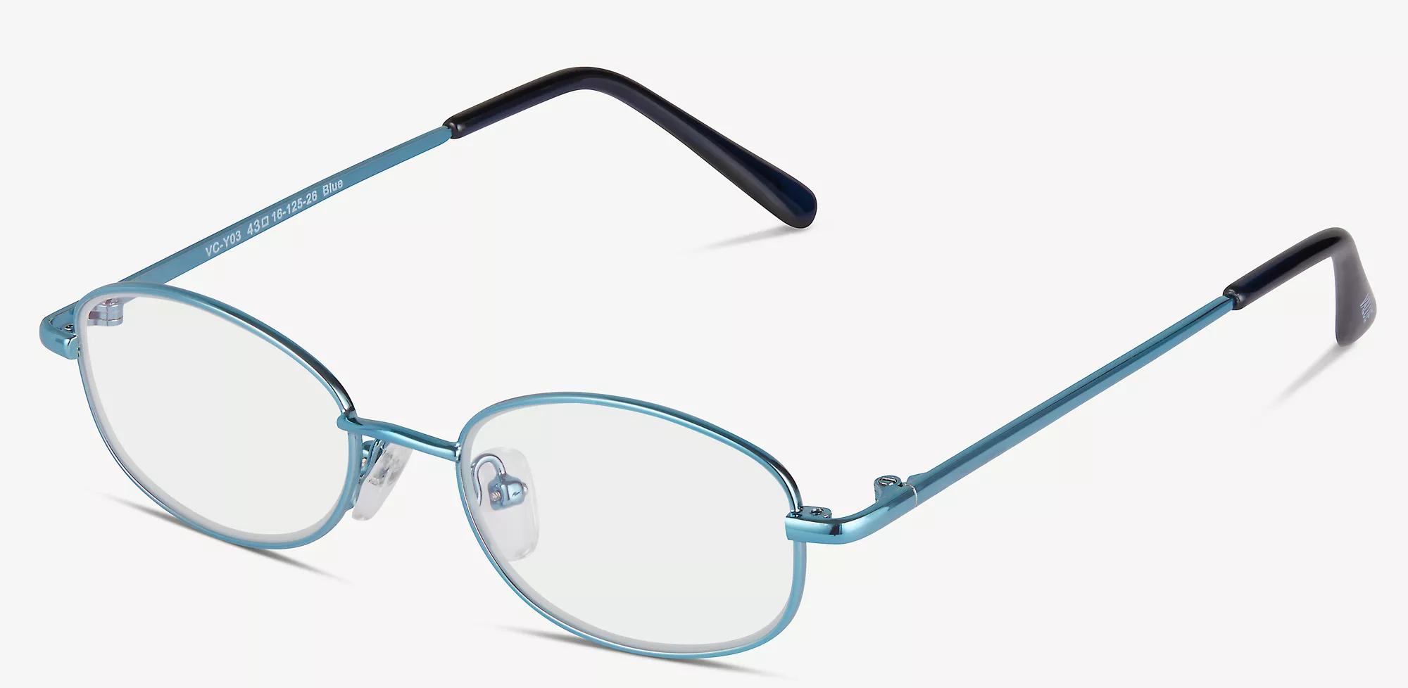 Blue metal eyeglass frames online