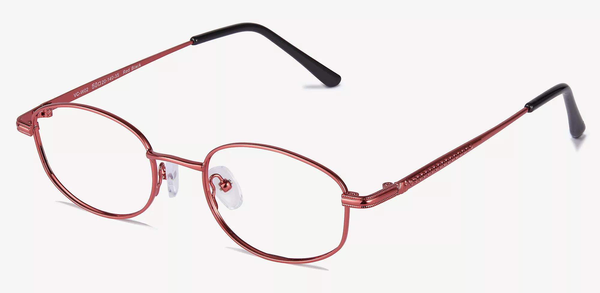 Elements Women s Red Black Oval Eyeglasses Online In store Stanton Optical