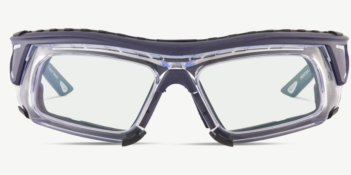 Pentax Unisex's Navy/Clear Rectangular Eyeglasses Online & In