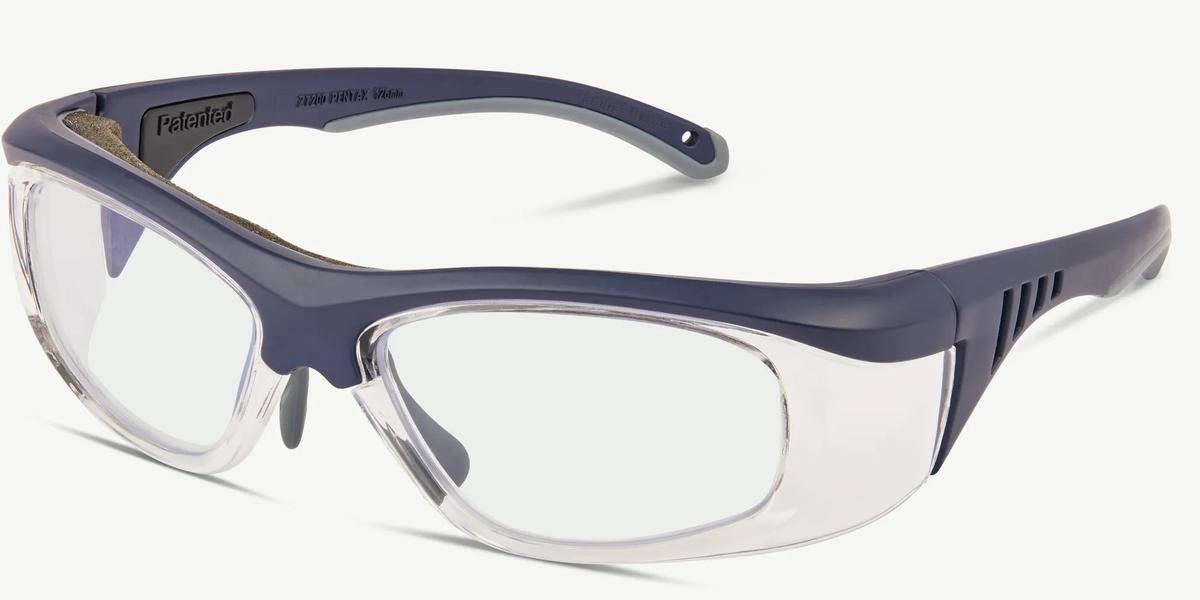Pentax Unisex's Navy Blue/Gray Rectangular Eyeglasses Online & In
