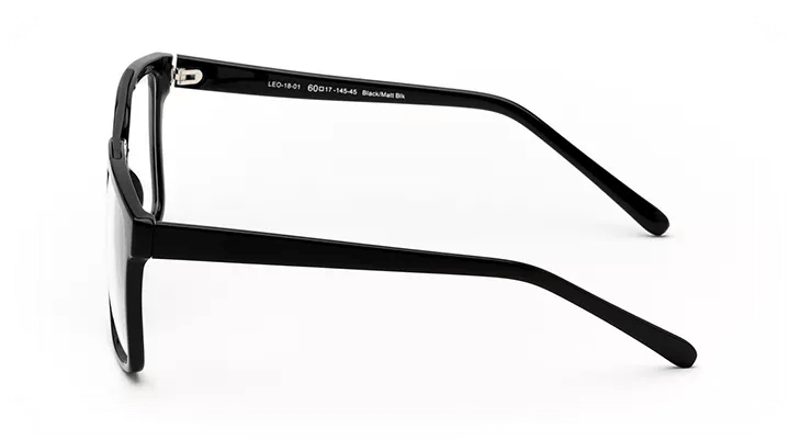 Leo Men's Black/Matte Black Square Eyeglasses Online & In