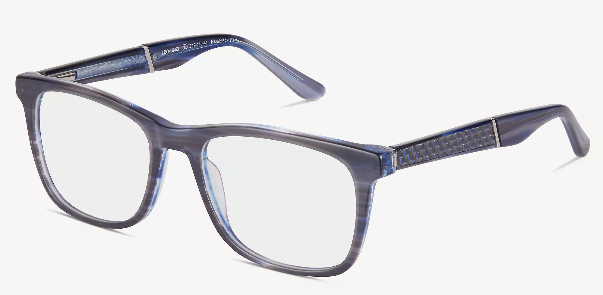 Leo Men's Blue/Black Fade Square Eyeglasses Online & In