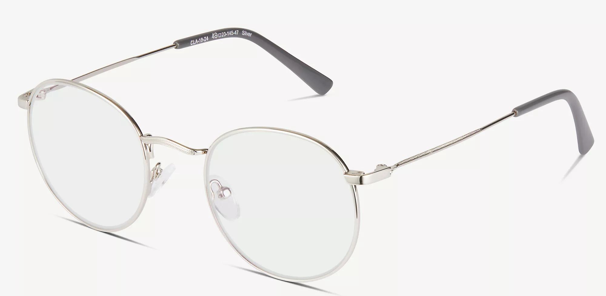 Round glasses silver on sale