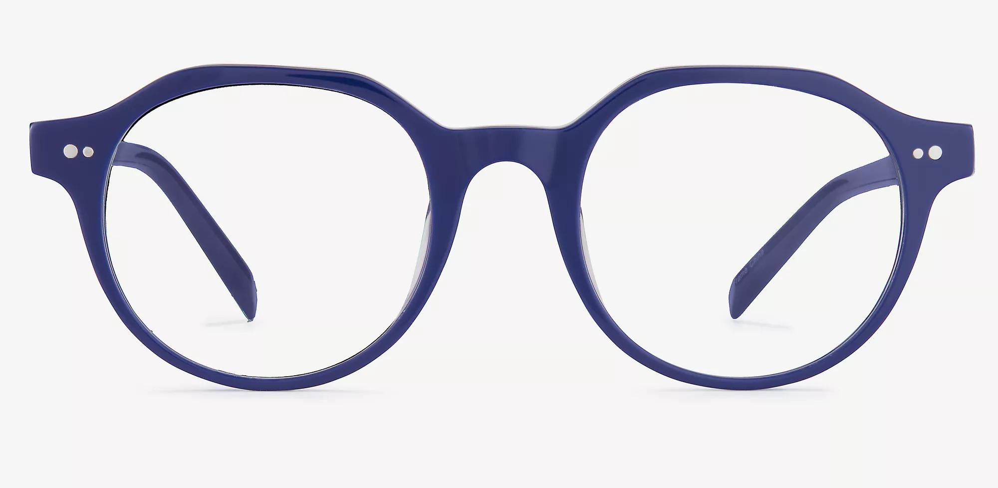 Swiss Men's Navy blue Geometric Eyeglasses Online & In-store